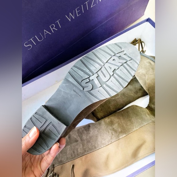 Stuart Weitzman MANE OTK Boots In MOSS GREEN - Picture 15 of 17